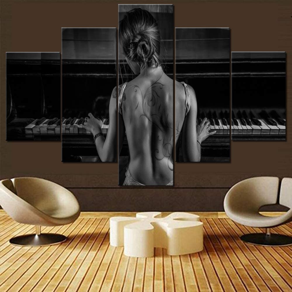 Picture Of Musical Instrument - Çerçevesiz 5 Adet Müzik Aletleri Gitar