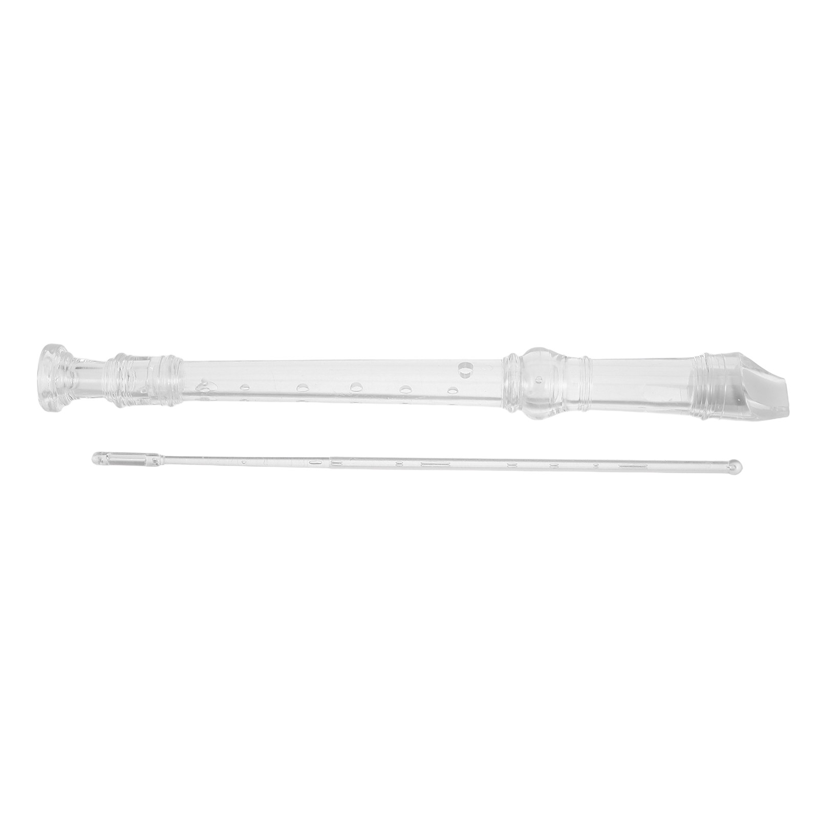 Soprano Recorder Plastic - 1 Adet 8 Delikli Şeffaf Soprano