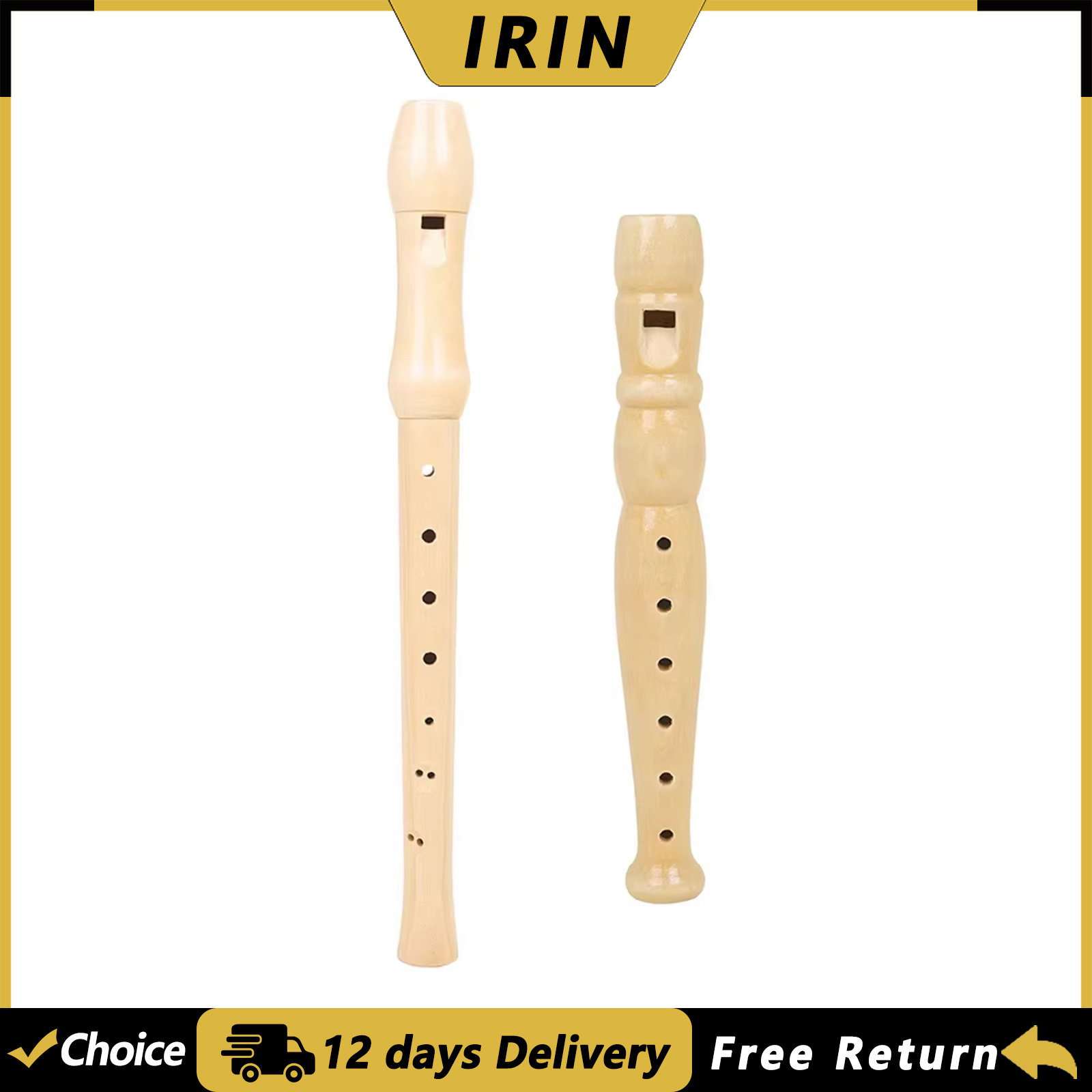 Musical Instrument Harmonium - IRIN 6/8 Delikli Kaydedici Ahşap Renkli