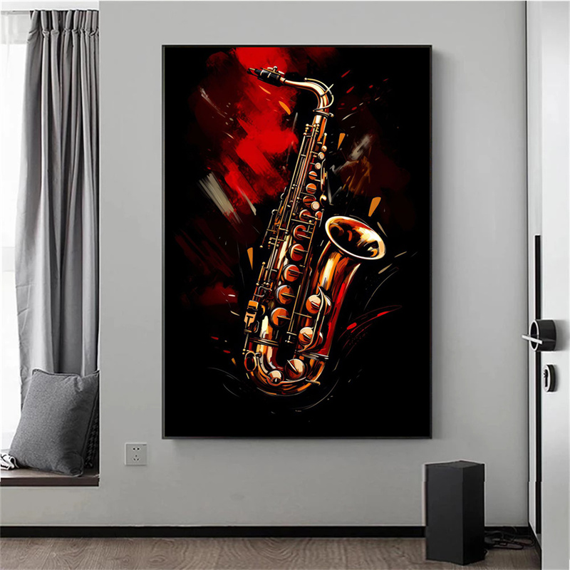 Çerçevesiz Soyut Renkli Sanat  - Picture Of Musical Instrument incelemesi ve fiyatı